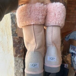 UGG Pink Shearling Boots women’s sz 10